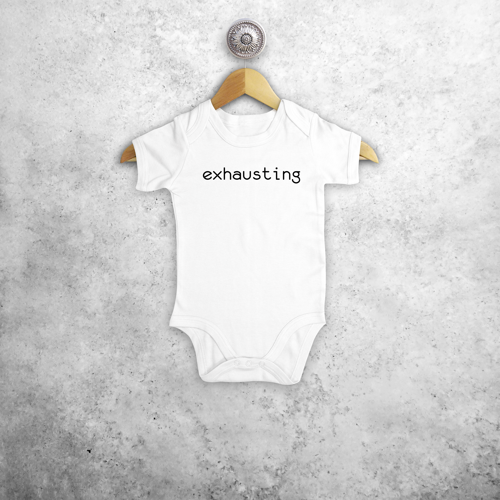 'Exhausting' baby shortsleeve bodysuit