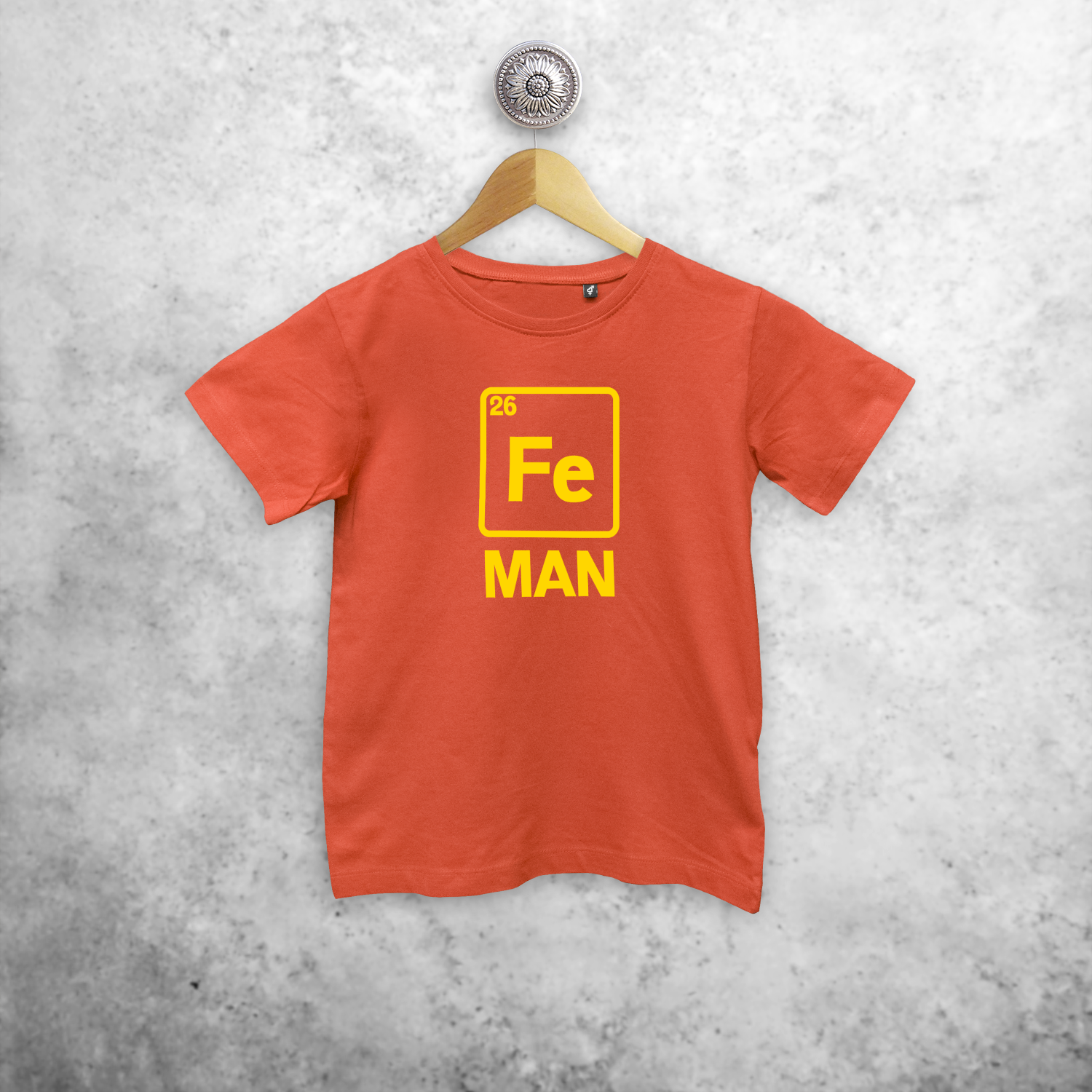 'Fe man' kids shortsleeve shirt