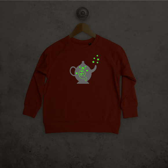 Genie in bottle glow in the dark kids sweater