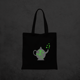 Genie in bottle glow in the dark tote bag