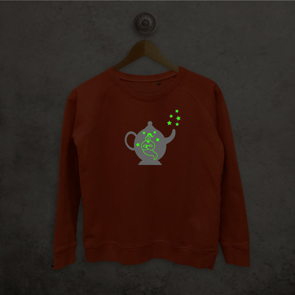 Genie in bottle glow in the dark sweater