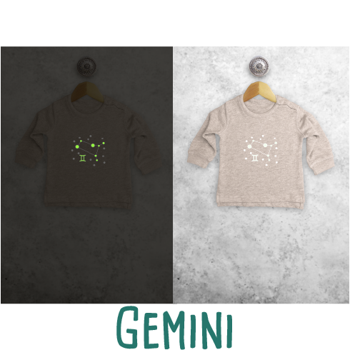 Star sign glow in the dark baby sweater