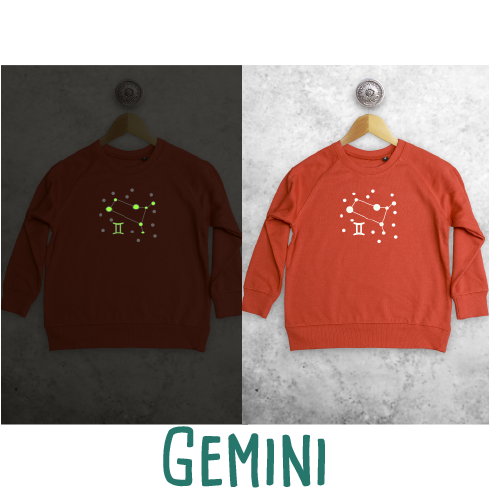 Star sign glow in the dark kids sweater