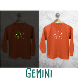 Star sign glow in the dark kids longsleeve shirt