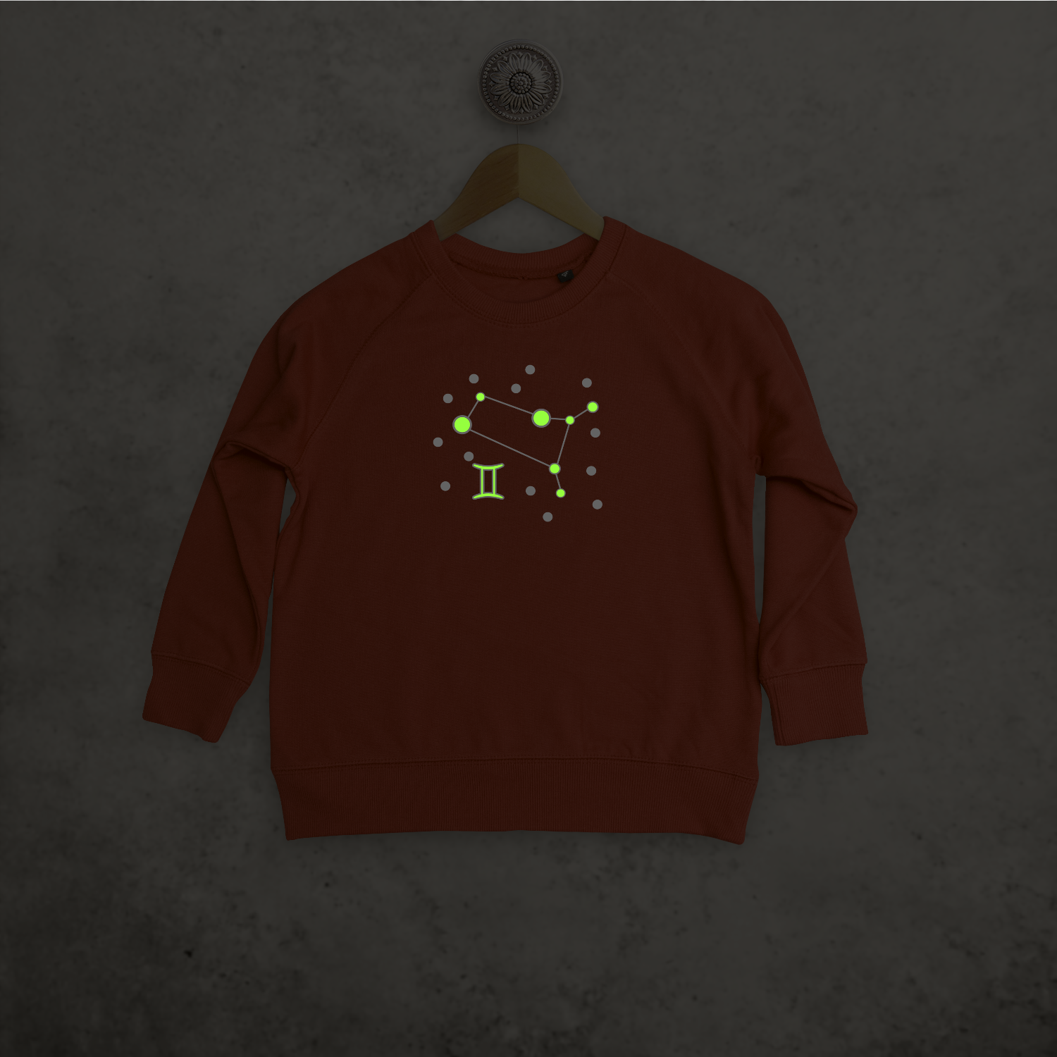 Star sign glow in the dark kids sweater