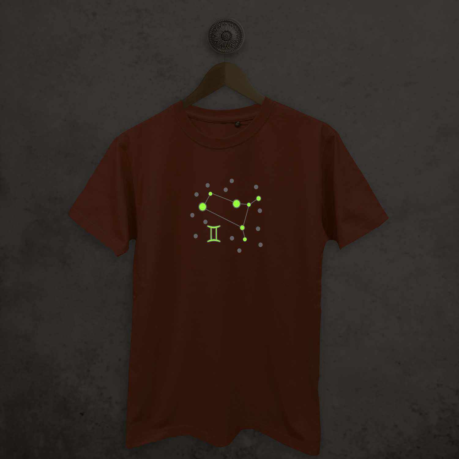 Star sign glow in the dark adult shirt