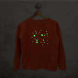 Star sign glow in the dark sweater