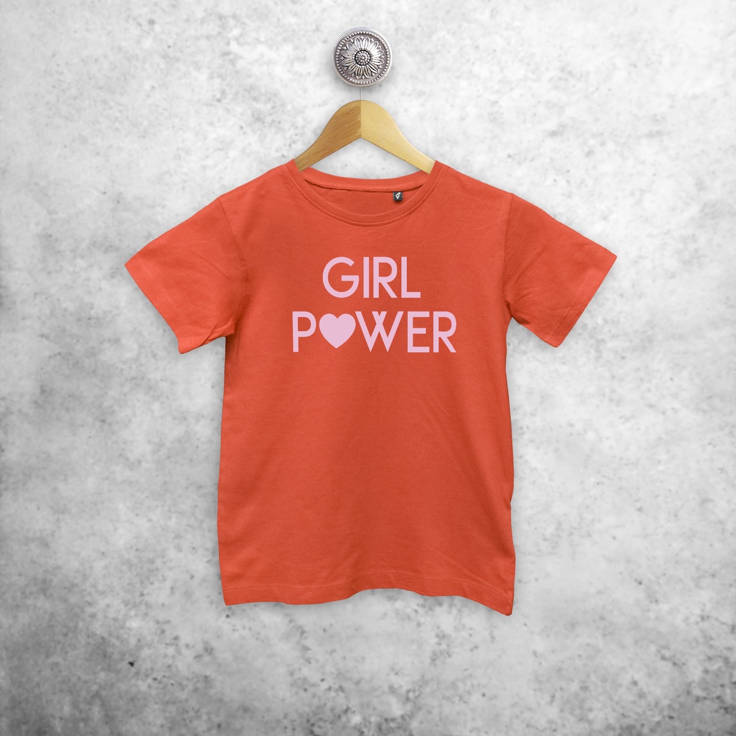 'Girl power' kids shortsleeve shirt