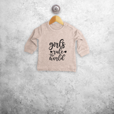 'Girls rule the world' baby sweater