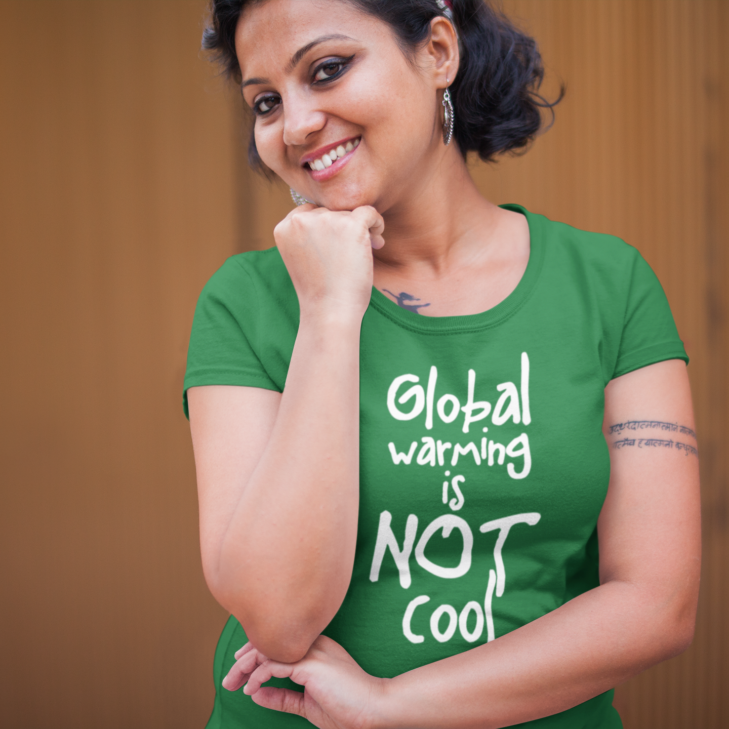 'Global warming is not cool' adult shirt