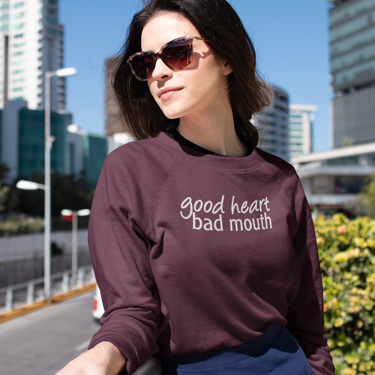 'Good heart, bad mouth' sweater