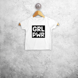 'GRL PWR' baby shortsleeve shirt