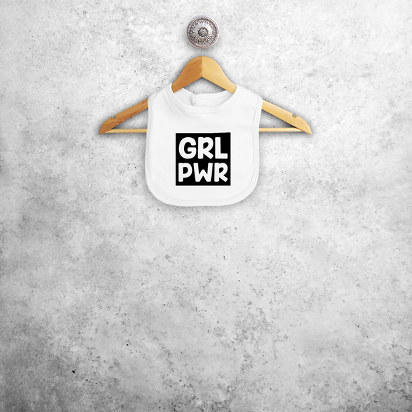 'GRL PWR' baby bib