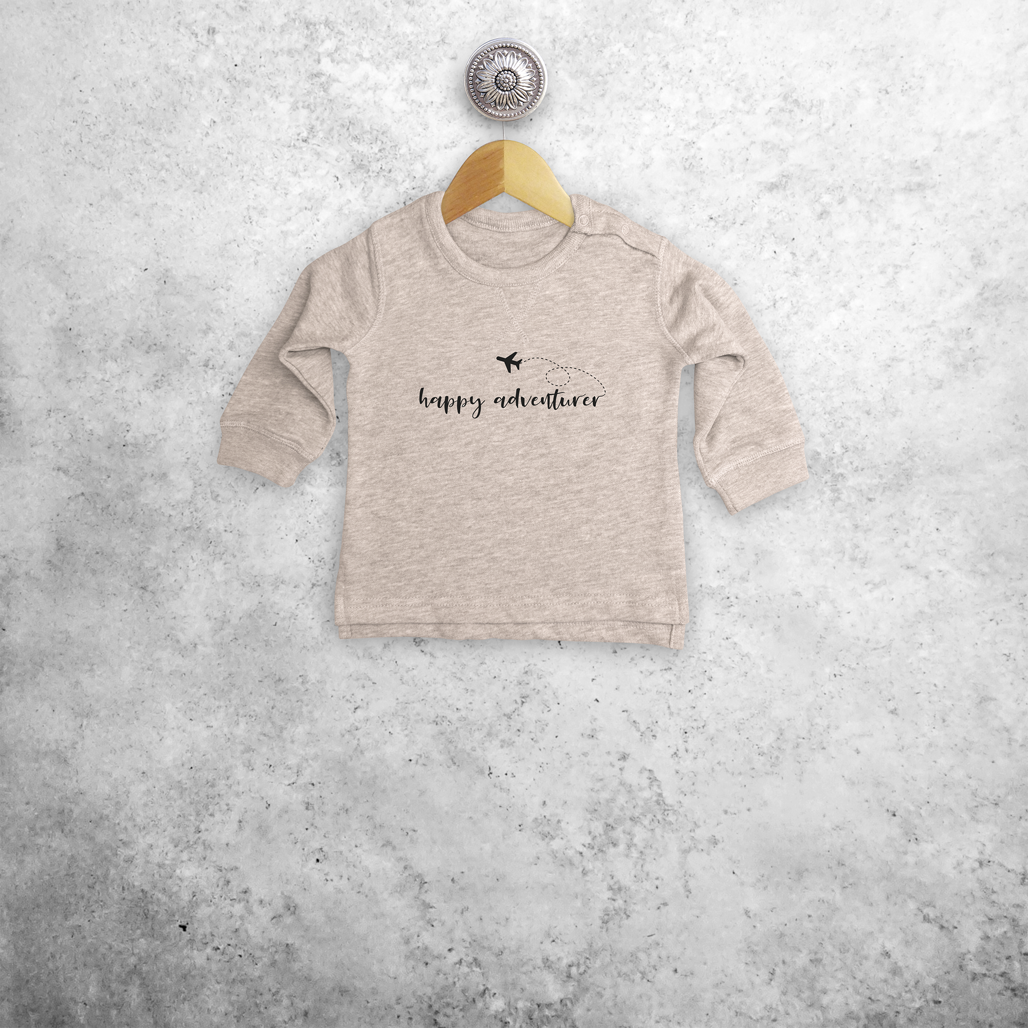 'Happy adventurer' baby sweater