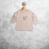 Glitter heart baby sweater