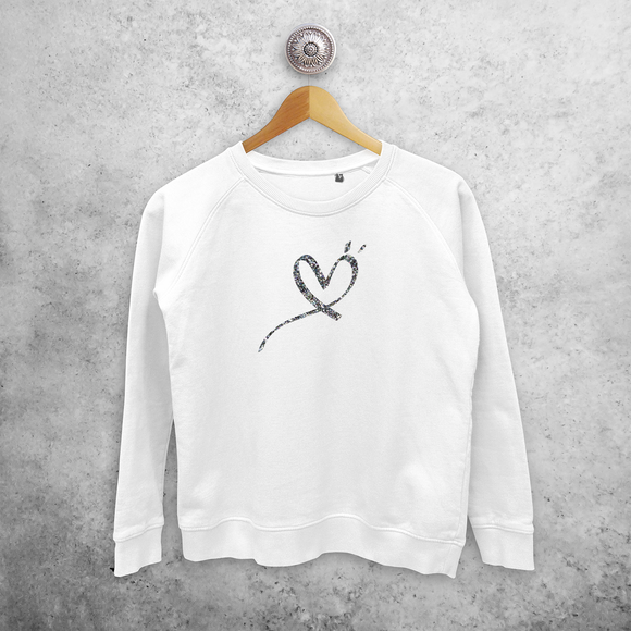 Glitter heart sweater