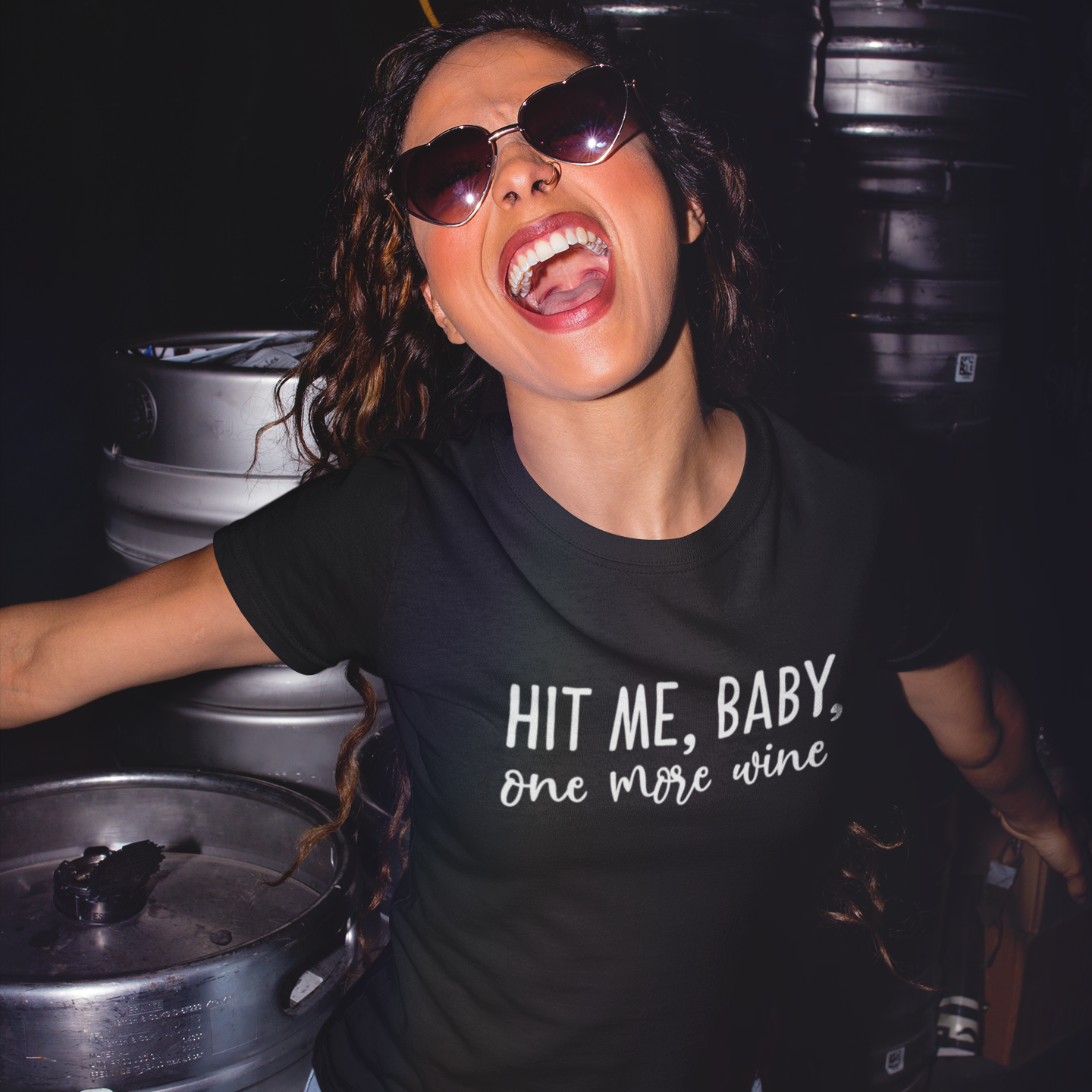 'Hit me, baby, one more wine' adult shirt