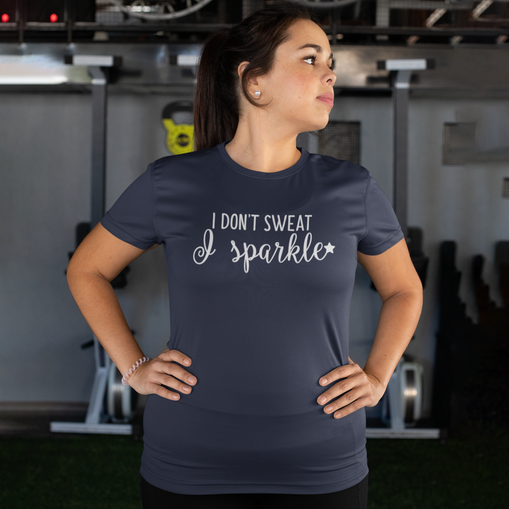 'I don't sweat, I sparkle' adult shirt