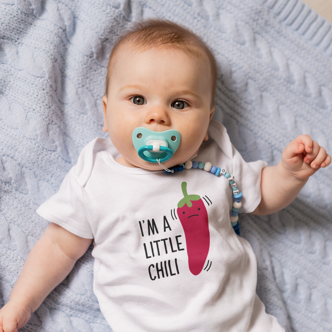 'I'm a little chili' baby shortsleeve bodysuit