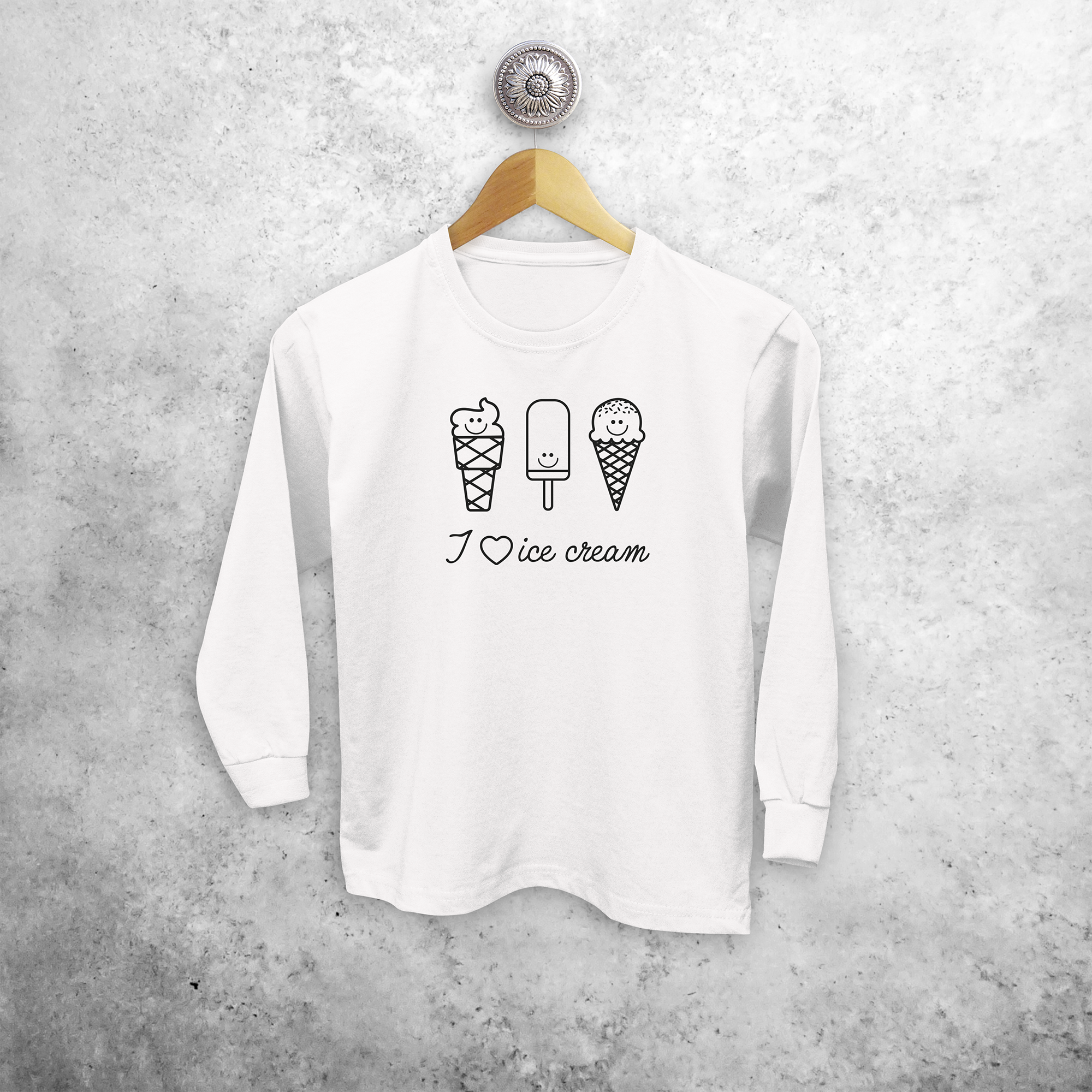 Ice cream kids longsleeve shirt