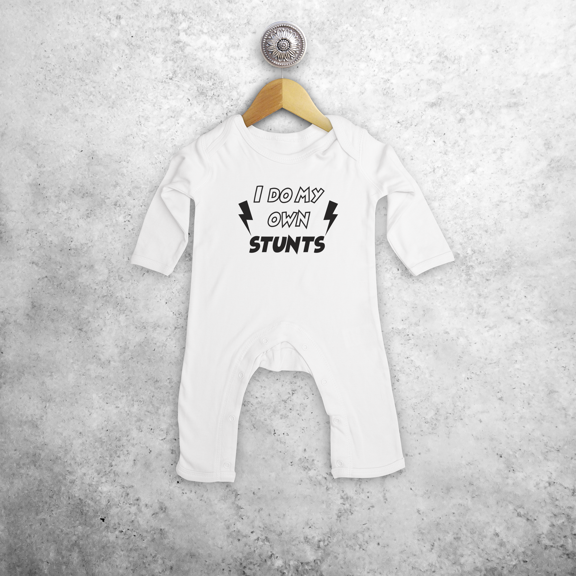 'I do my own stunts' baby romper