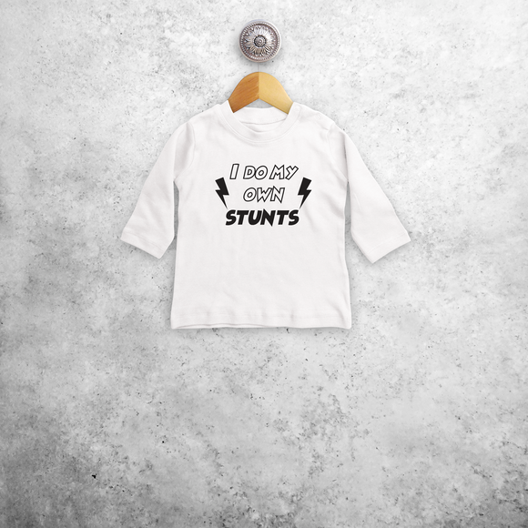 'I do my own stunts' baby longsleeve shirt