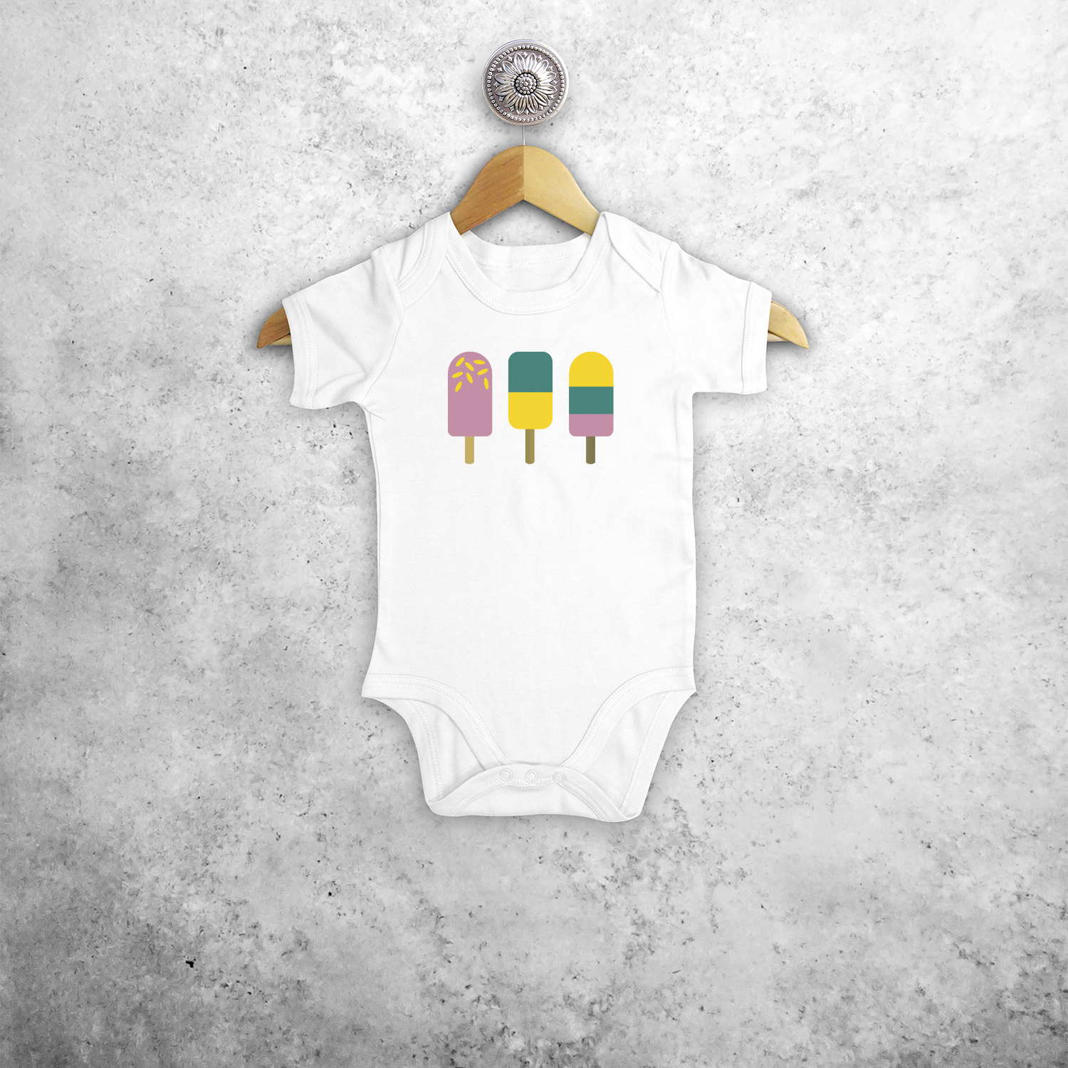 Ice cream baby shortsleeve bodysuit