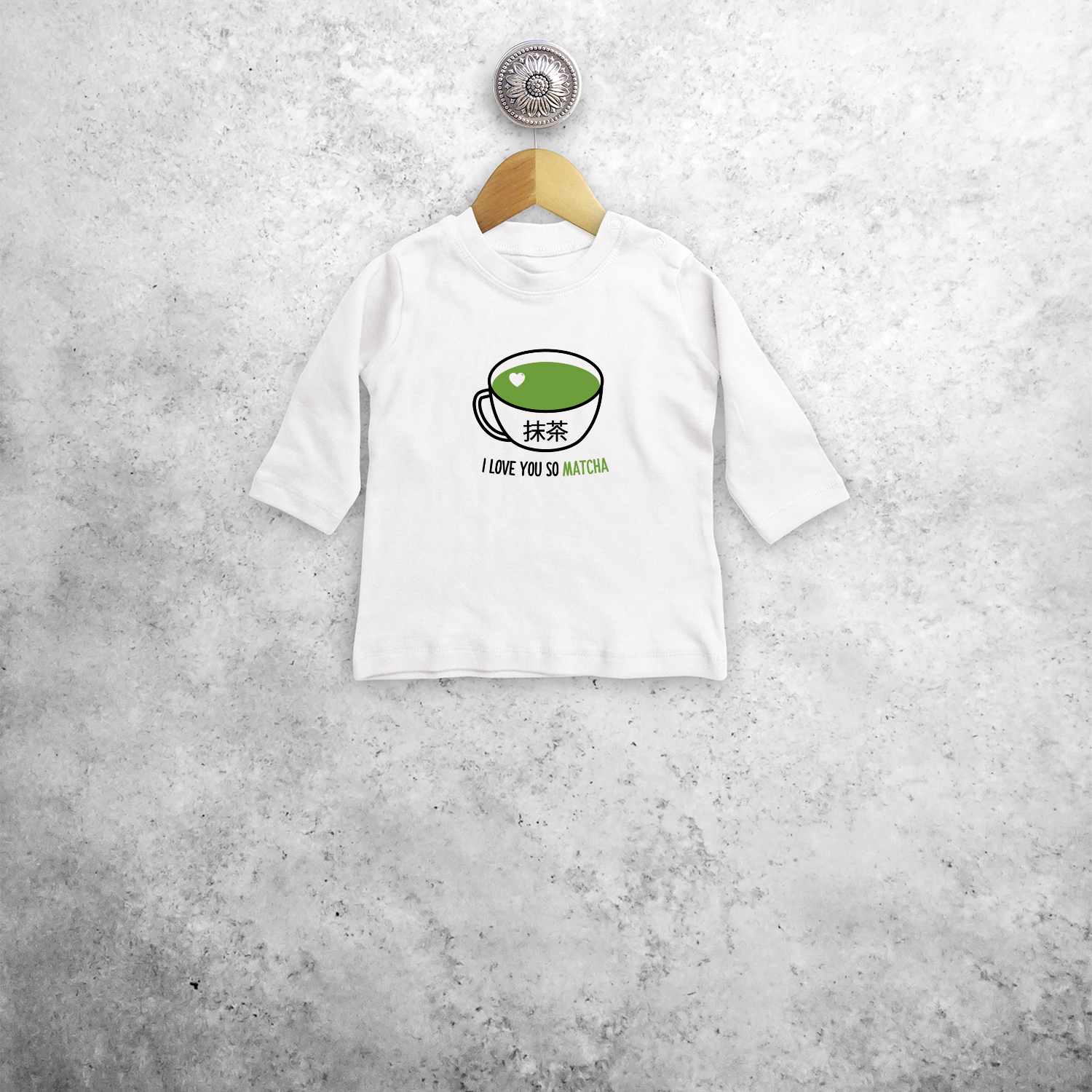 'I love you so matcha' baby longsleeve shirt