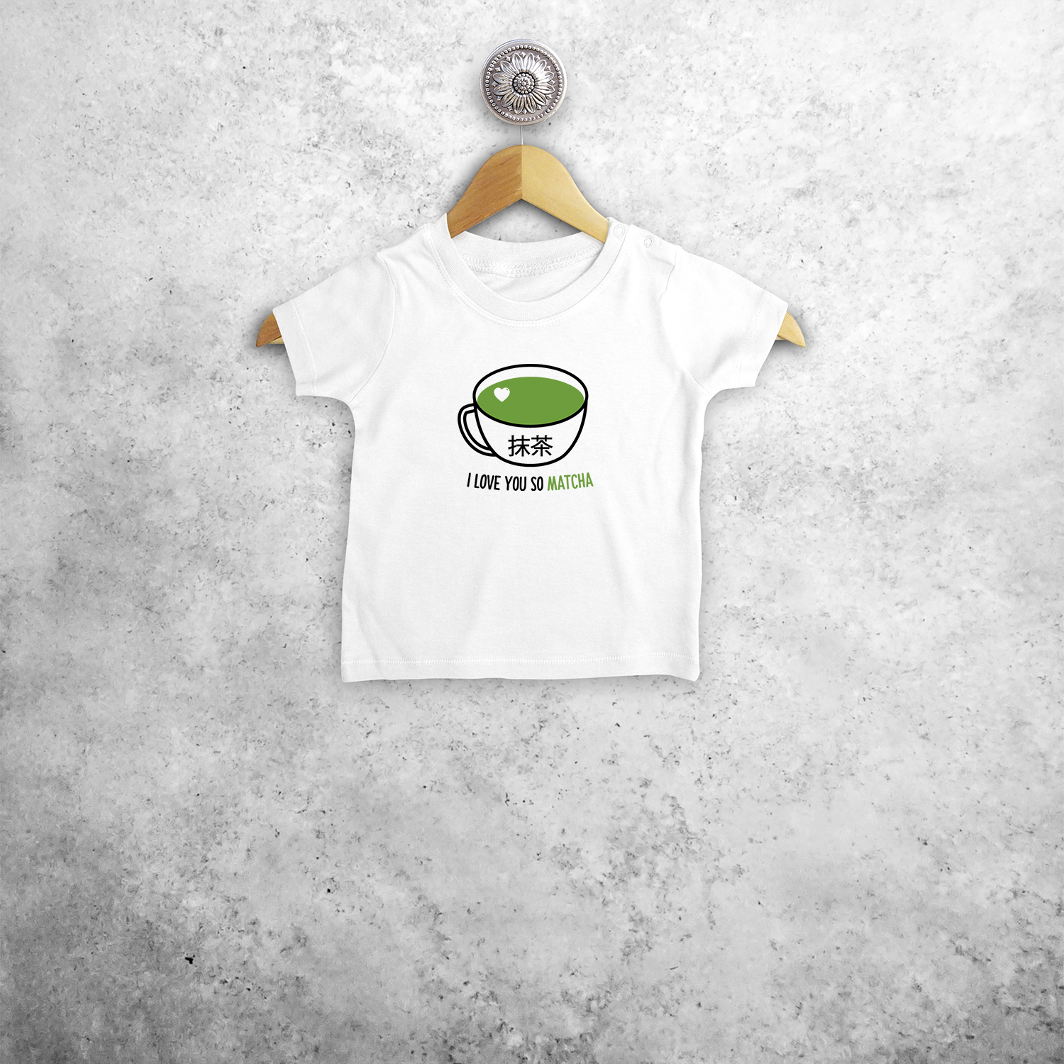 'I love you so matcha' baby shortsleeve shirt