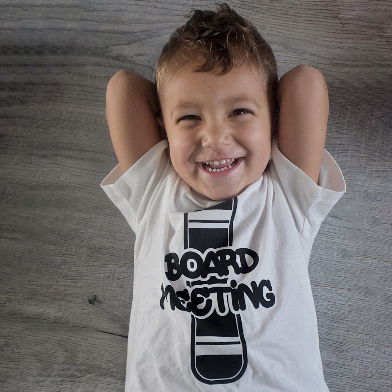 'Board meeting' kids shortsleeve shirt