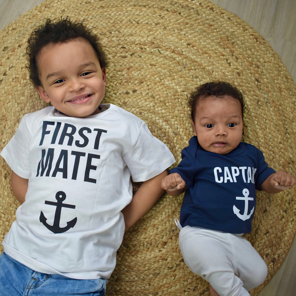 'First mate' kids shortsleeve shirt