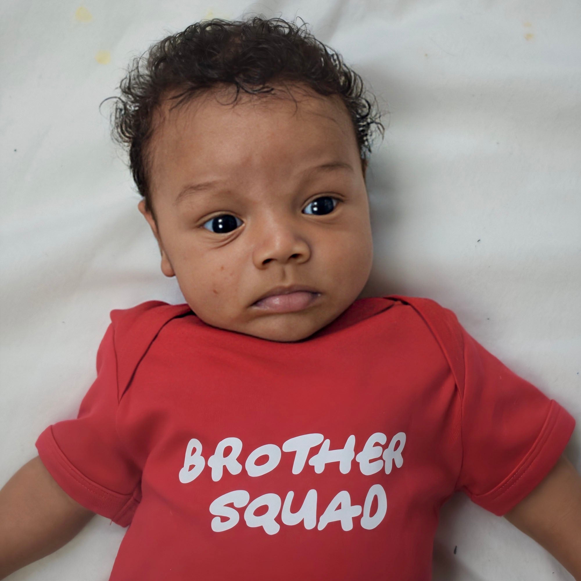 'Brother squad' baby shortsleeve bodysuit