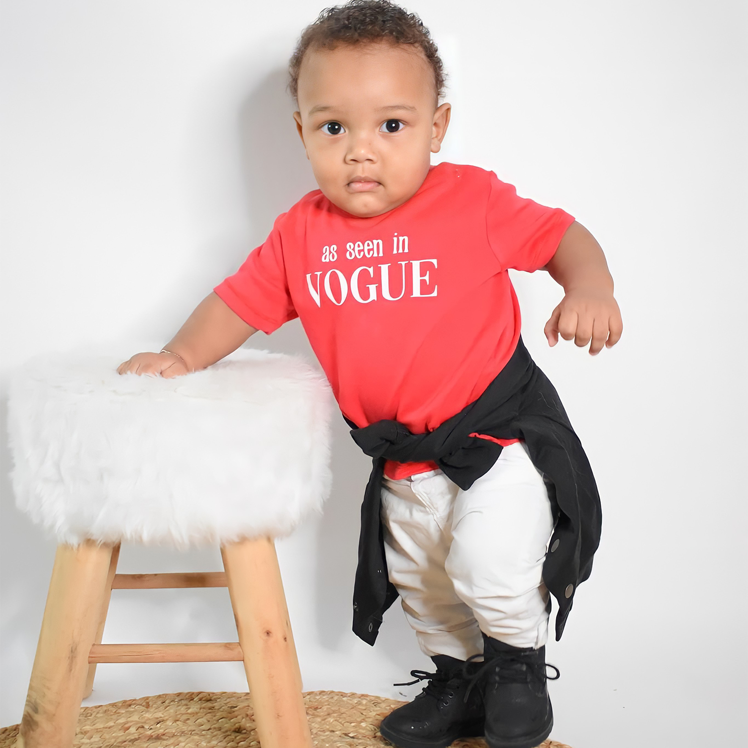 'As seen in Vogue' baby shortsleeve shirt