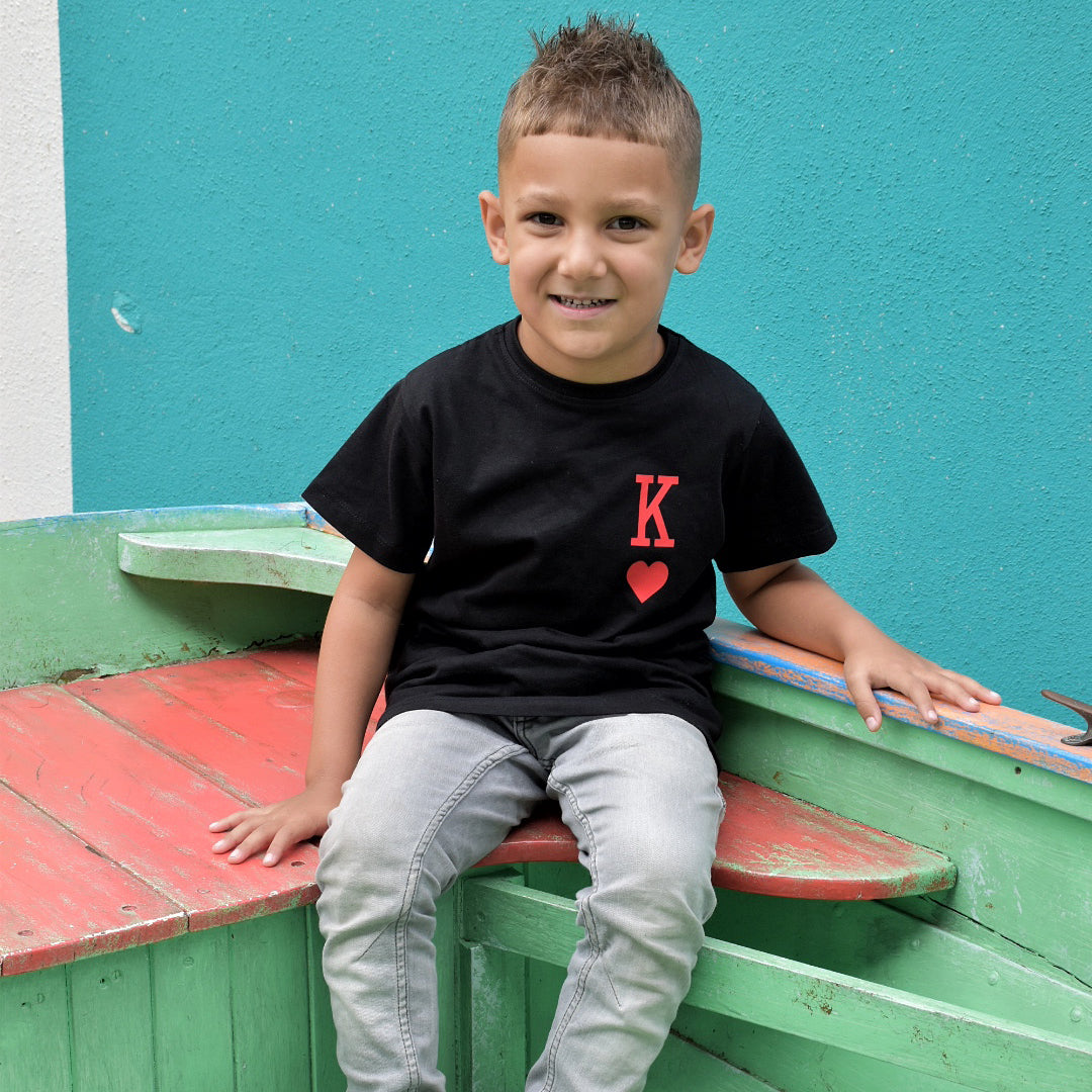 'King of hearts' kids shortsleeve shirt