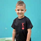 'King of hearts' kids shortsleeve shirt