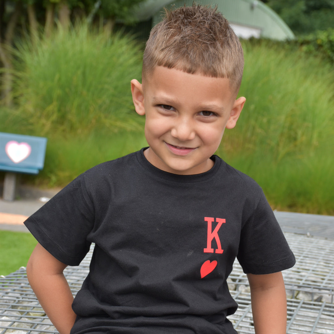 'King of hearts' kids shortsleeve shirt