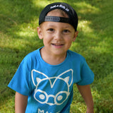 Fox with glasses kids shortsleeve shirt