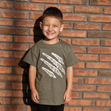 Leopard claws kids shortsleeve shirt