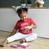 'Happy birthday Santa' baby shortsleeve shirt