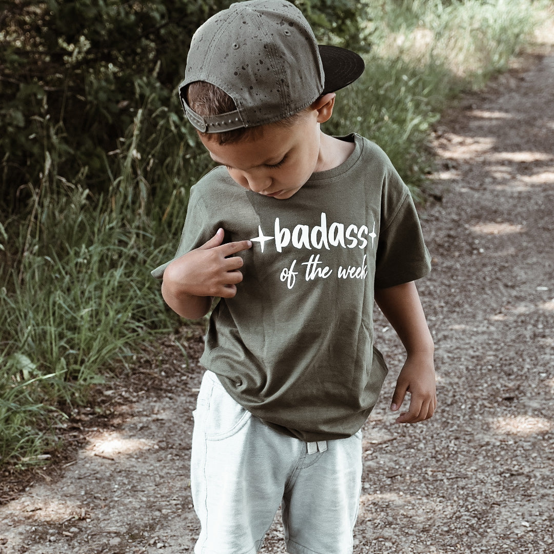 'Badass of the week' kids shortsleeve shirt