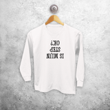 'Is mijn step ok?' kids longsleeve shirt