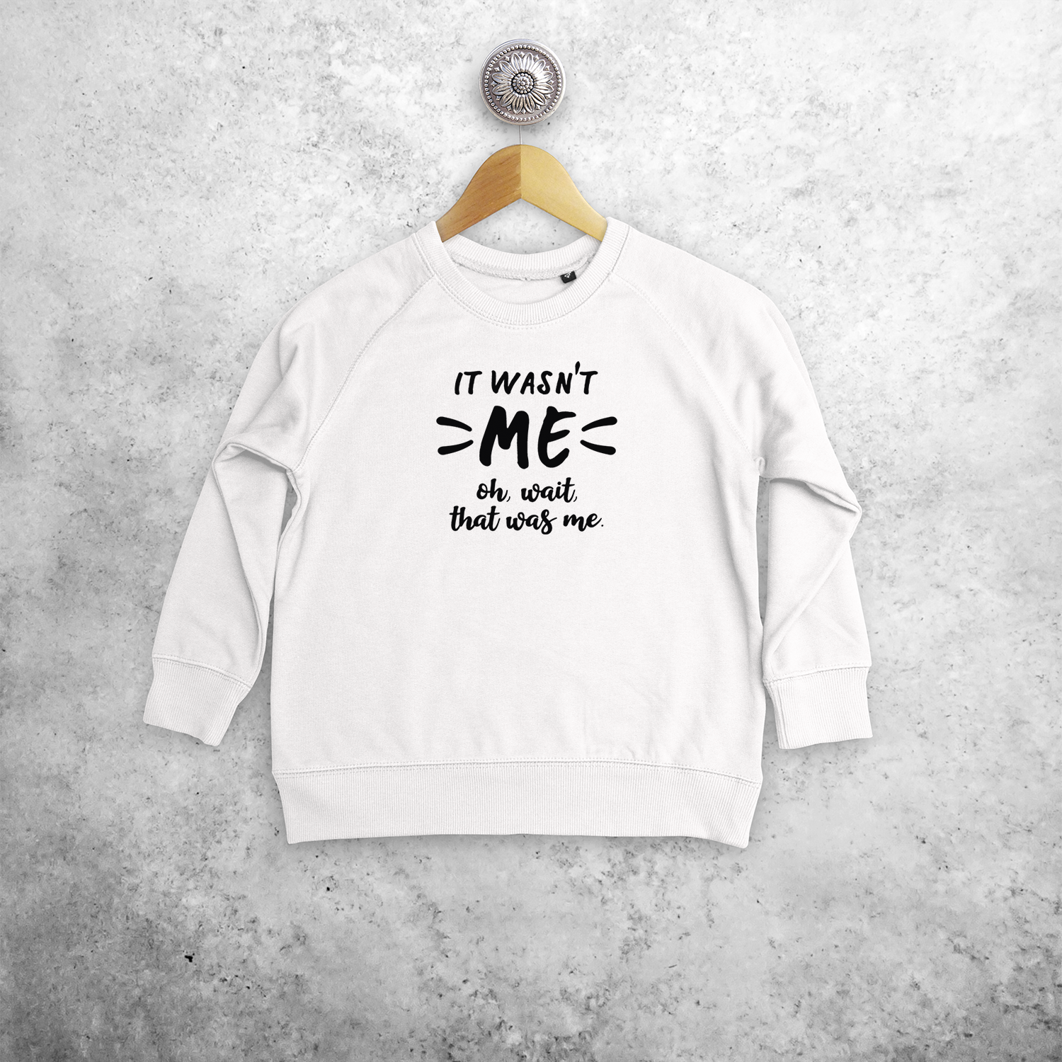 'It wasn't me - Oh, wait, that was me' kids sweater