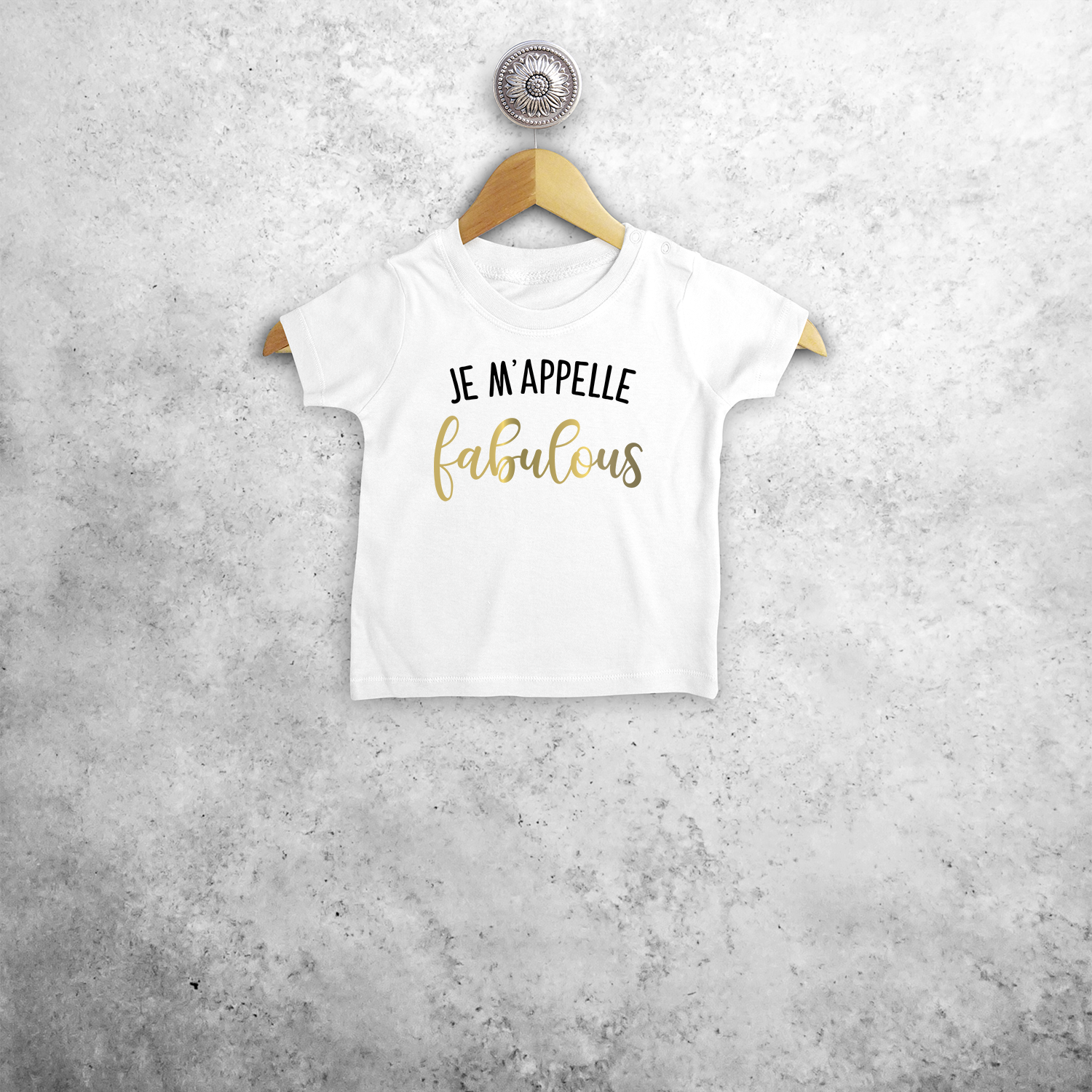 'Je m'appelle fabulous' baby shortsleeve shirt