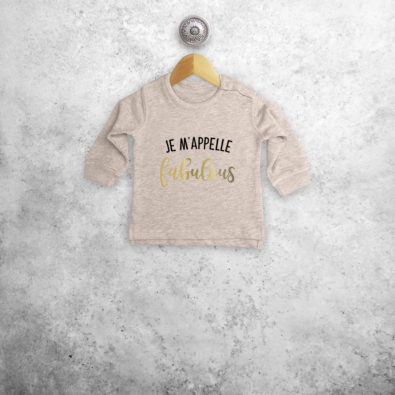 'Je m'appelle fabulous' baby sweater