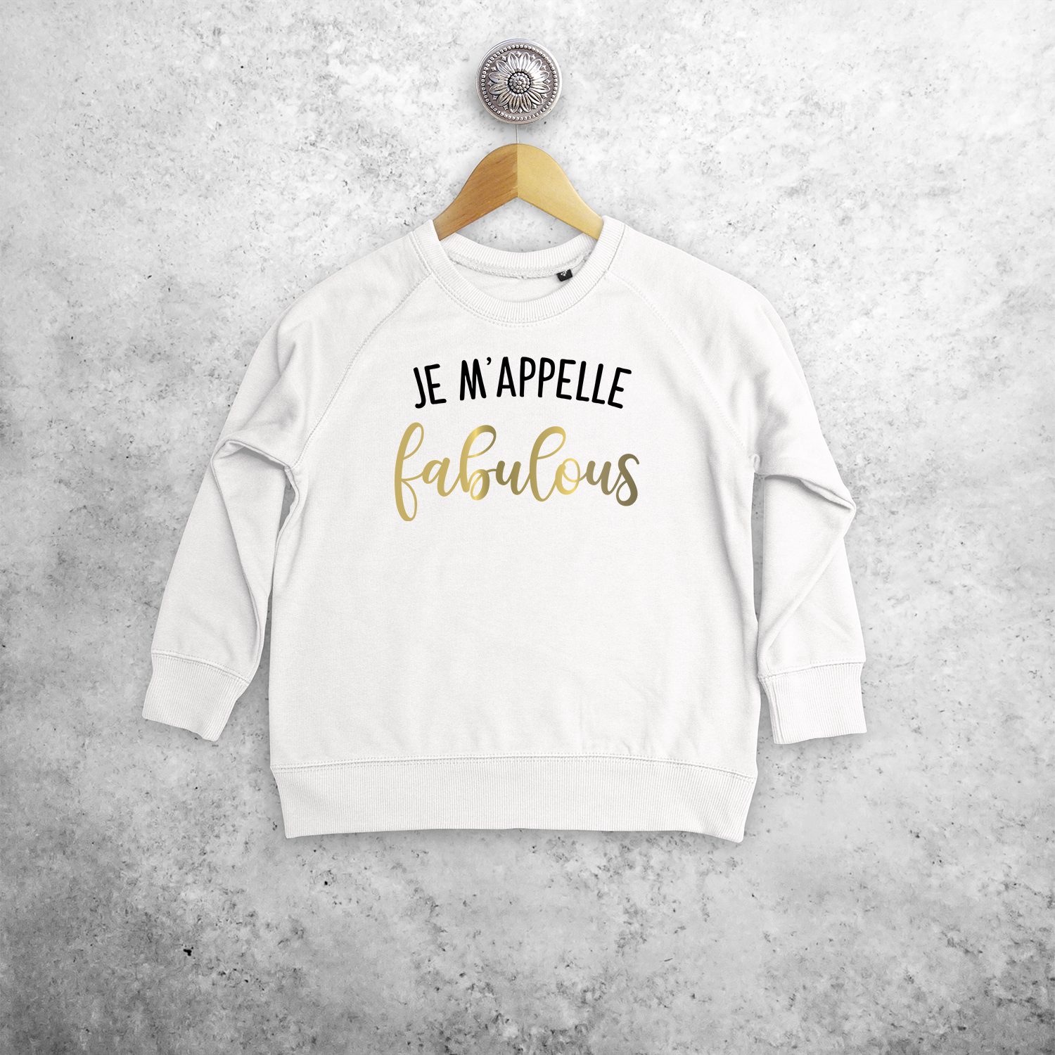 'Je m'appelle fabulous' kids sweater