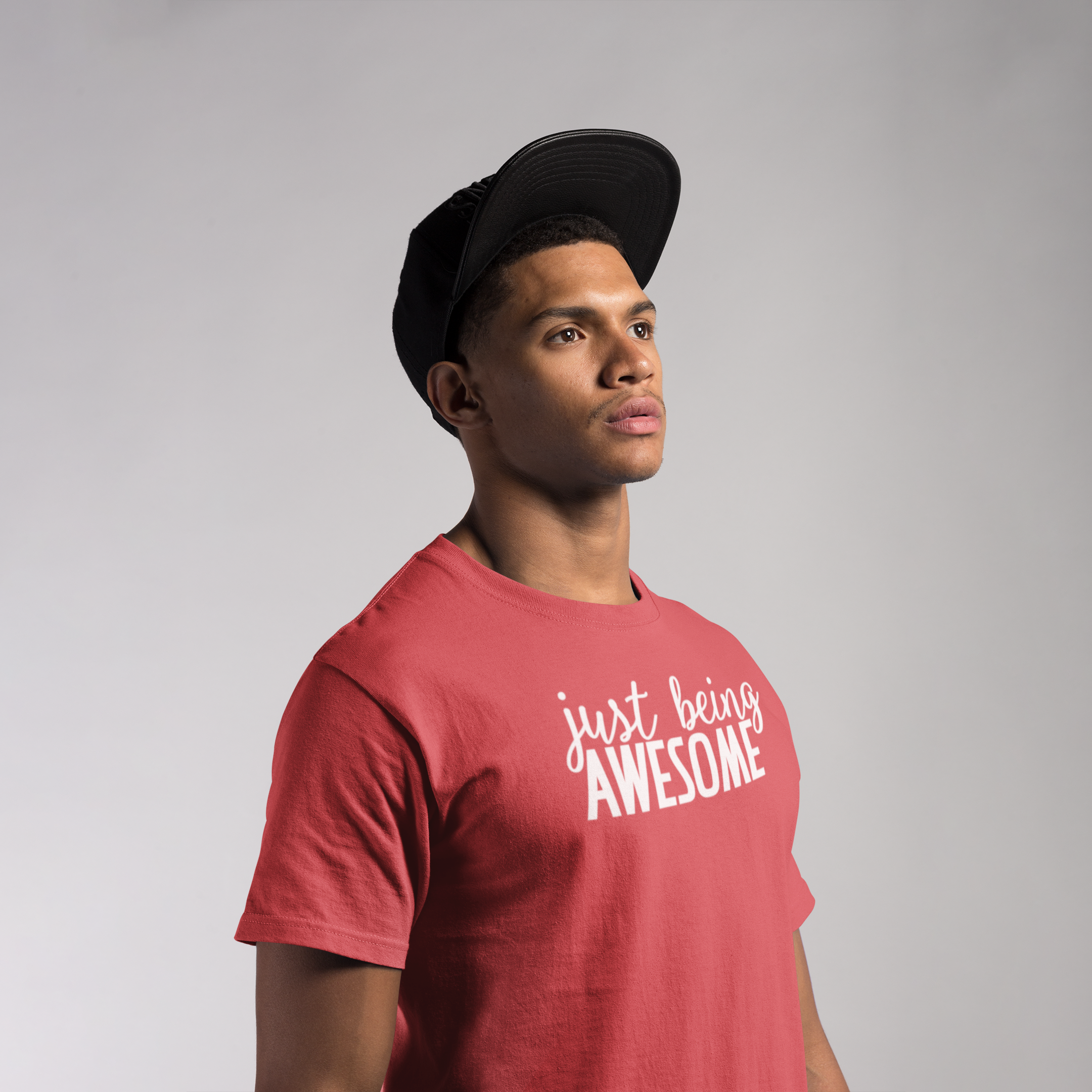 'Just being awesome' adult shirt