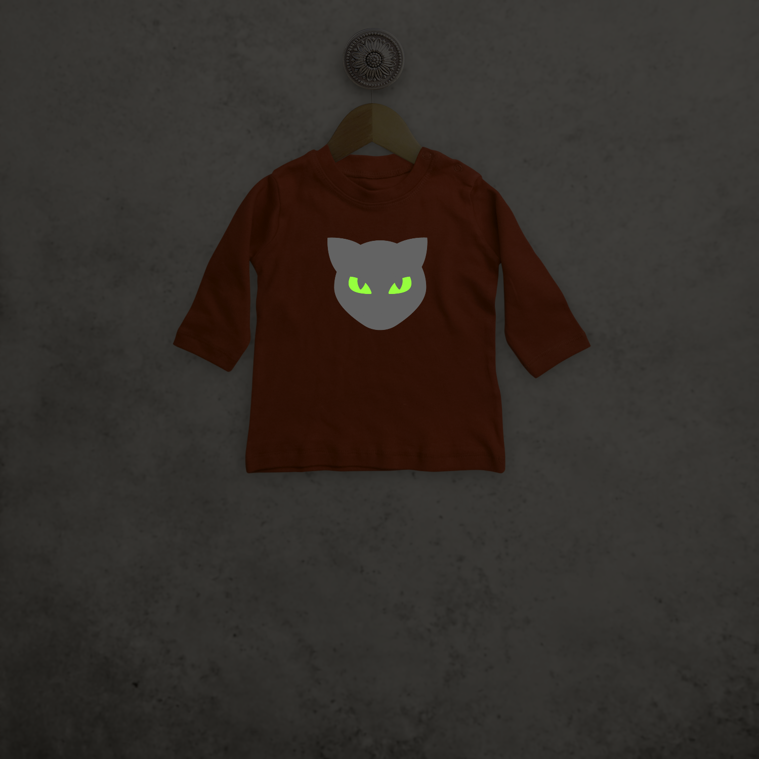 Cat glow in the dark baby longsleeve shirt