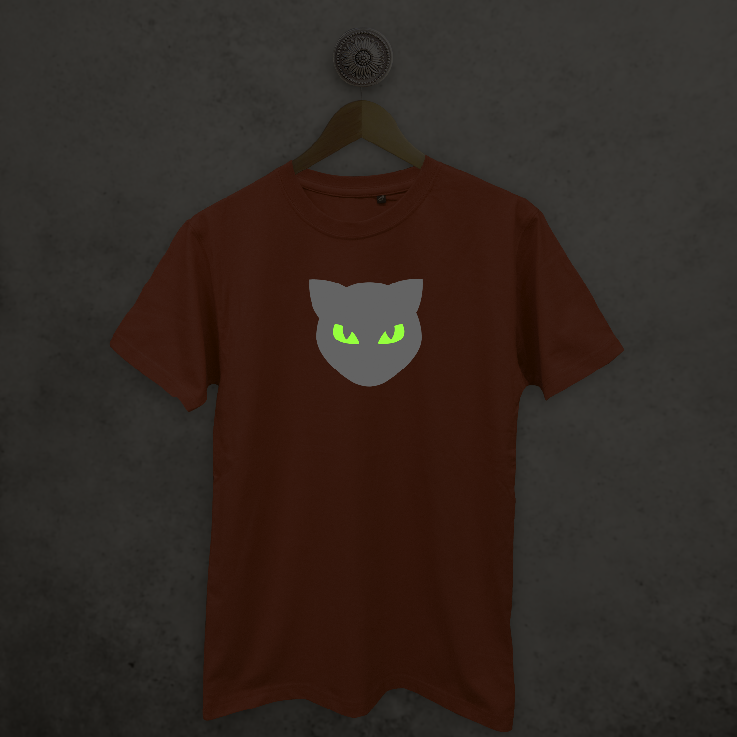 Cat glow in the dark adult shirt