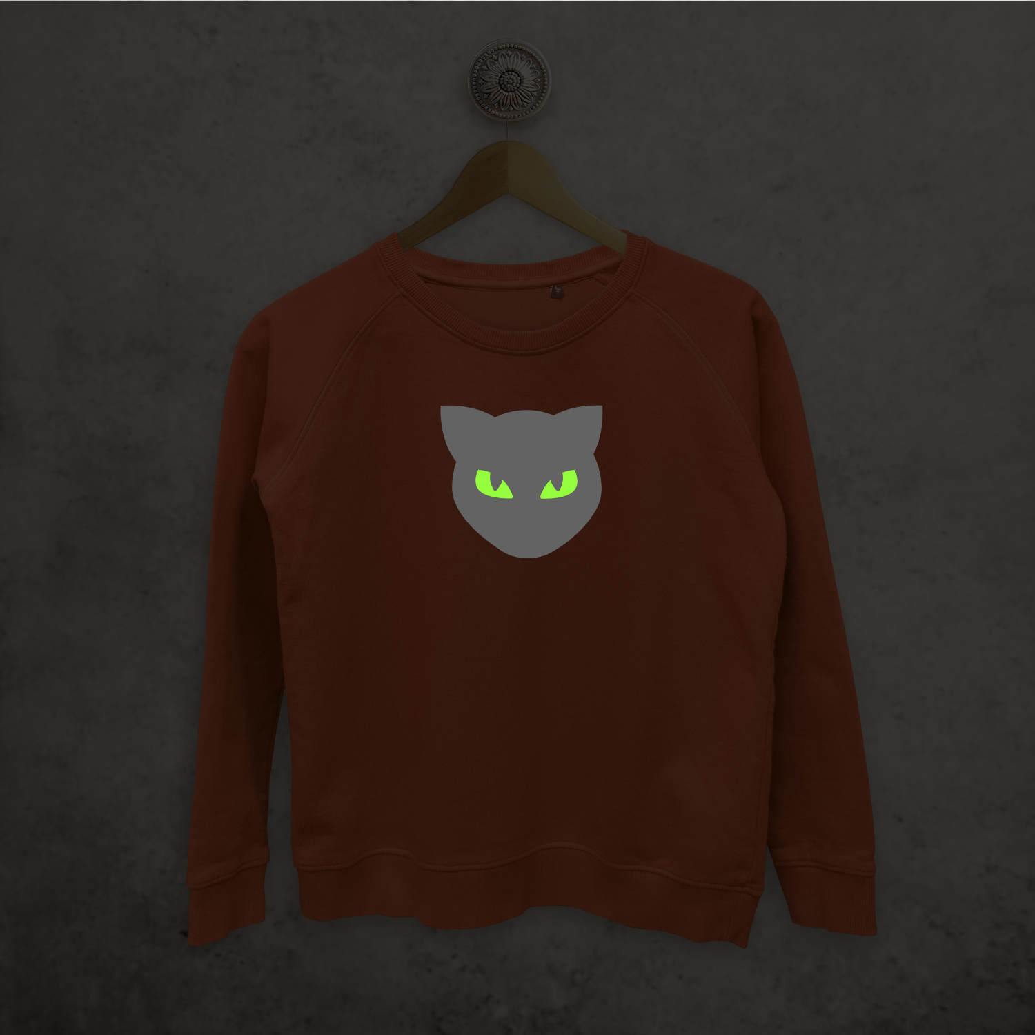 Cat glow in the dark sweater