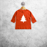 Christmas tree glow in the dark baby longsleeve shirt